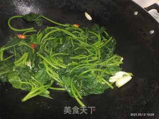 辣炒番薯叶的做法步骤：4