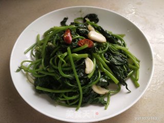 辣炒番薯叶的做法步骤：6