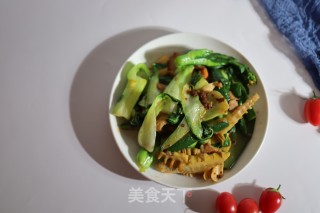 黄瓜春笋炒肉片的做法步骤：7