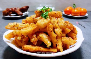 酥炸杏鲍菇的做法步骤：14