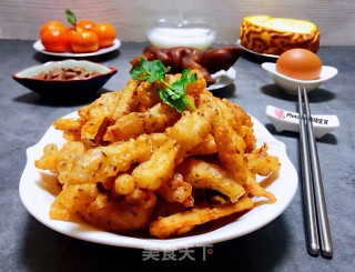 酥炸杏鲍菇的做法步骤：16