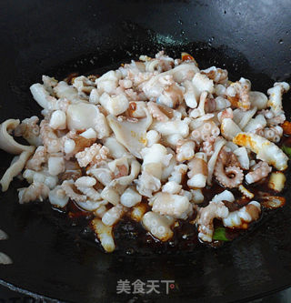 酱爆八带鱼的做法步骤：6