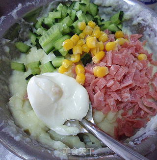 土豆泥蔬菜沙拉的做法步骤：4