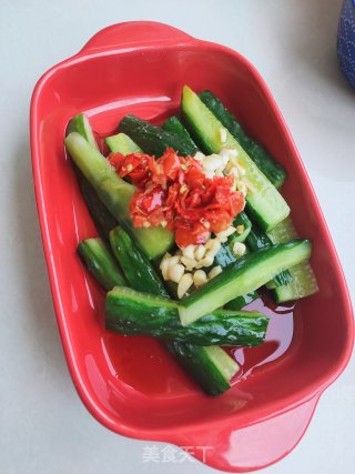 糖醋爽口黄瓜条的做法步骤：7