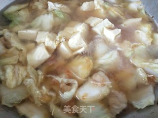 白菜粉条炖冻豆腐汤的做法步骤：5