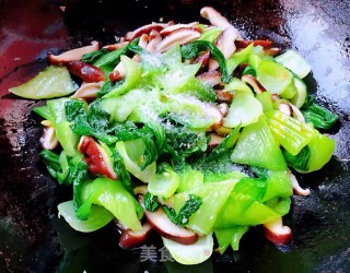 素炒香菇油菜的做法步骤：9
