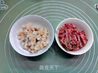 酱香腊肉蘑菇黑米饼的做法步骤：5