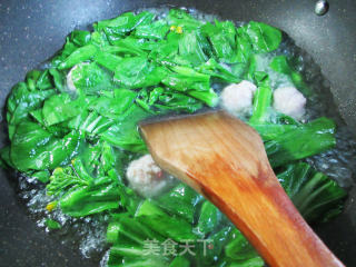 虾味球菜芯煮铁棍山药粉条的做法步骤：7