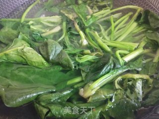 菠菜拌粉丝的做法步骤：2