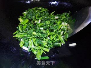 清炒油菜的做法步骤：4