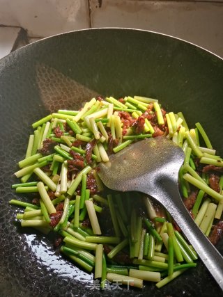 蒜苔炒肉丝的做法步骤：6