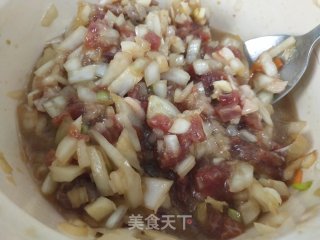 驴肉圆葱馅包子的做法步骤：5