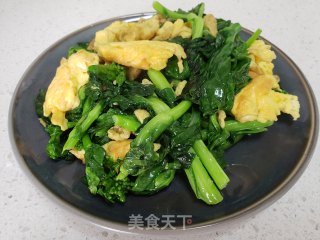 菜苔炒鸭蛋的做法步骤：6