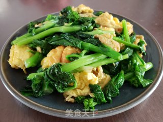 菜苔炒鸭蛋的做法步骤：7