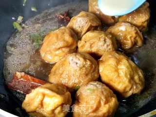 油面筋酿肉的做法步骤：11