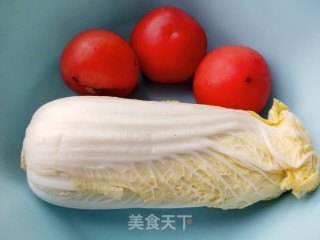番茄娃娃菜炒鸡蛋的做法步骤：1