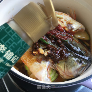 西葫芦焖鲈鱼的做法步骤：9