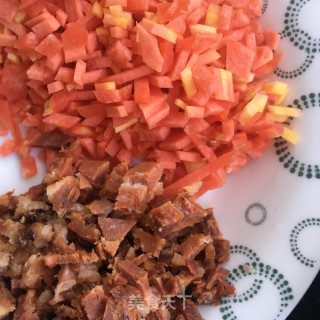 青豆腊肉炒饭的做法步骤：4
