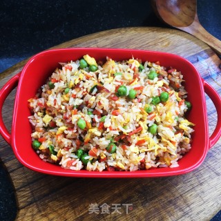 青豆腊肉炒饭的做法步骤：12