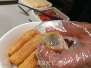 虾滑酿油条的做法步骤：2
