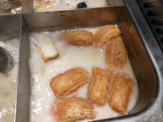 虾滑酿油条的做法步骤：4