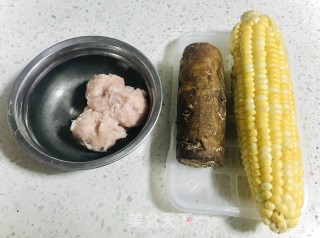 肉末淮山蒸玉米的做法步骤：1