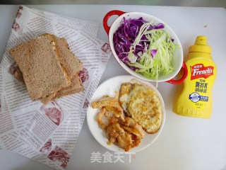 减脂快手早餐便当❗️全麦吐司三明治❗️减脂主食代餐的做法步骤：1