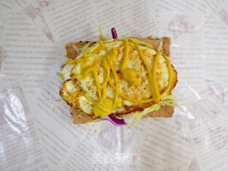 减脂快手早餐便当❗️全麦吐司三明治❗️减脂主食代餐的做法步骤：3
