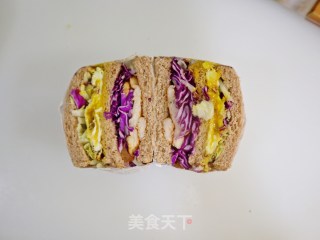 减脂快手早餐便当❗️全麦吐司三明治❗️减脂主食代餐的做法步骤：6