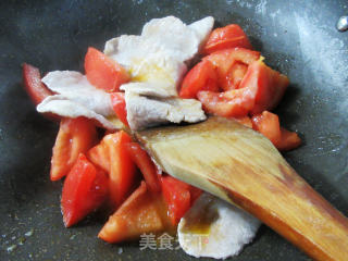 番茄炒捶肉的做法步骤：6