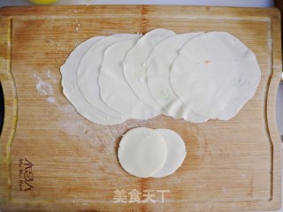 荠菜鸡蛋素春卷～低脂少油版的做法步骤：6