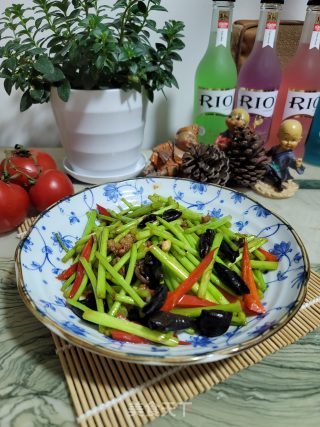 肉末炒芦蒿的做法步骤：9