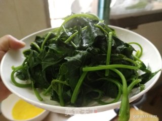 清炒番薯叶的做法步骤：3