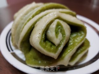 菠菜汁花卷的做法步骤：20