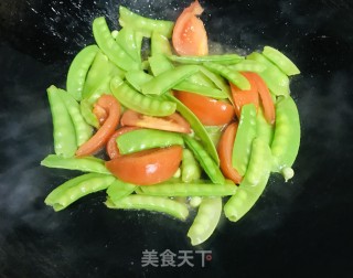 番茄荷兰豆炒肉片的做法步骤：4