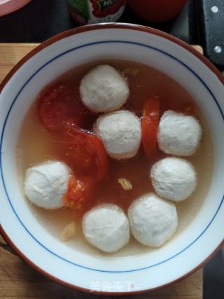 番茄肉丸汤的做法步骤：5