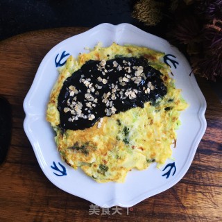 黑芝麻酱包菜饼的做法步骤：12