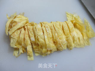 香干蛋皮炒绿豆芽的做法步骤：3
