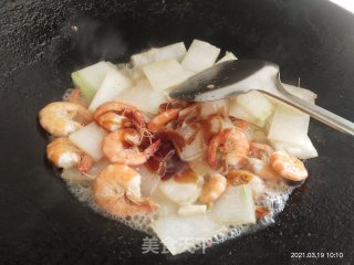 鲜虾焖冬瓜的做法步骤：9