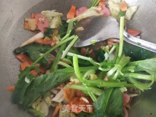 辣白菜炒面的做法步骤：5