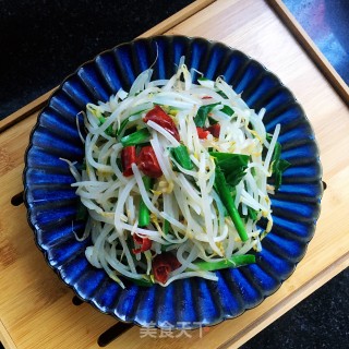 韭菜炒银芽的做法步骤：9