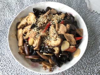 火麻仁鲜蘑肉片的做法步骤：8