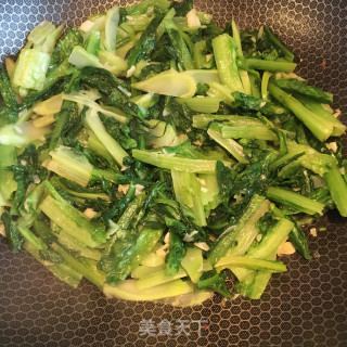 蒜香油麦菜的做法步骤：4