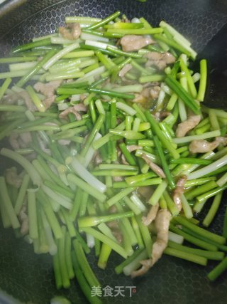 蒜苔肉丝的做法步骤：3