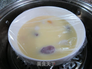 三色芝士年糕鸡蛋羹的做法步骤：9