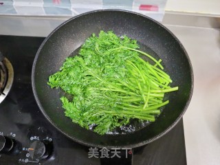 凉拌皇帝菜❗️也叫老醋茼蒿，酸爽开胃的做法步骤：3