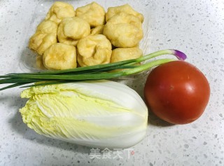 娃娃菜炒豆泡的做法步骤：1