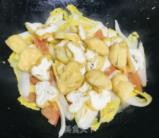 娃娃菜炒豆泡的做法步骤：6