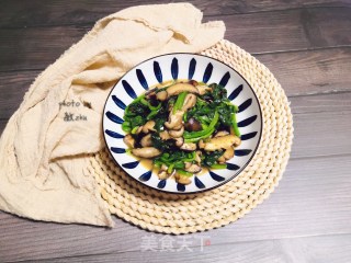 香菇菠菜的做法步骤：7