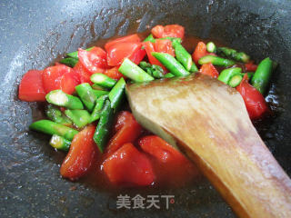 番茄炒芦笋的做法步骤：8